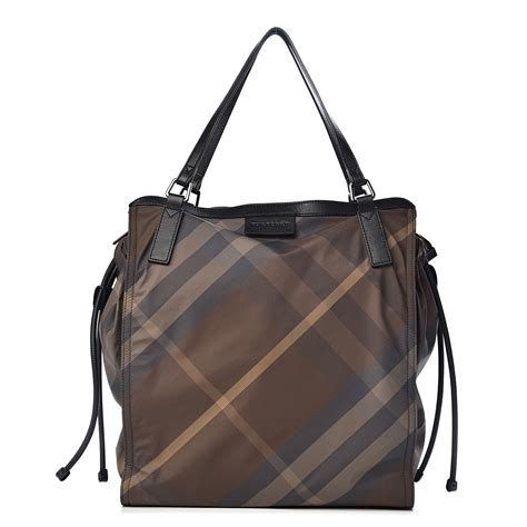 burberry canvas check bag|Burberry packable tote bag.